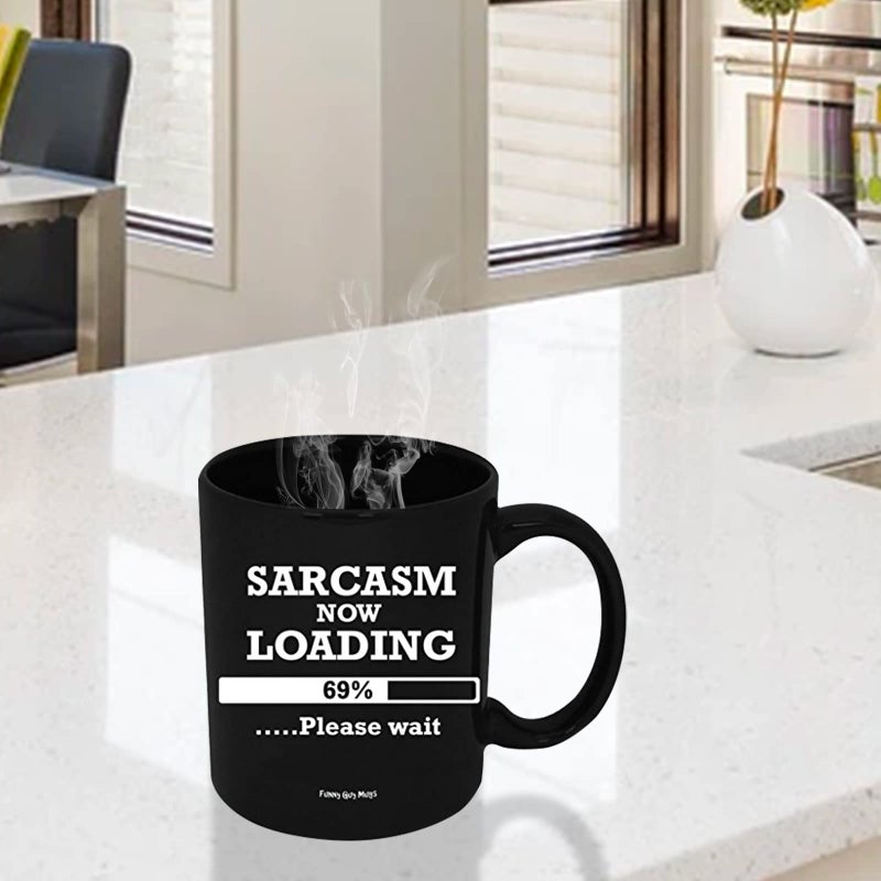 Funny Guy Mugs كوب قهوة سيراميك "فاني جاي" ساخر الآن جاري التحميل - 11oz - كوب قهوة مضحك مثالي للنساء والرجال - كوب قهوة فكاهي مع عبارات ذكية - Image 3